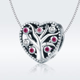 S925 Sterling Silver Zirconia Tree of Life Charms