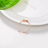18K Gold Japanese And Korean Hipsters Hollow Heart Shaped Ring