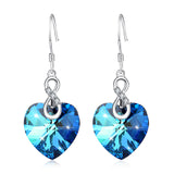 Women Accessories Earrings Heart Shape Drop Dangle Earrings Crystal