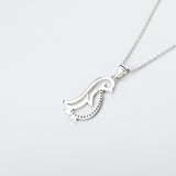 Silver Black Stone Cute Penguin Necklace Hot Sale For Babys Wholesale