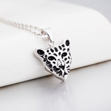 Leopard animal head necklace fiercely grassland animal necklace