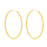 18K Gold European And American Fashion Personality Earrings Large Hoop Earrings