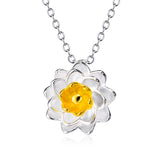 Flower Necklace With Golden Heart Fashion New Arrival Necklace
