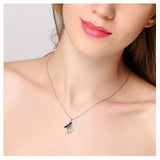 Double Dragonfly Customed Temperament Premiums Hot Sale 925 Sterling Silver Pendant Necklace