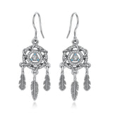 Dreamcatcher Drop earrings S925 sterling silver CZ earrings  jewelry