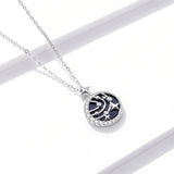 925 Sterling Silver Beautiful Galaxy Pendant Necklace Fashion Jewelry For Gift