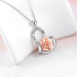 Love You Forever Engraved Necklace Fashion Sweet Mother Silver Necklace