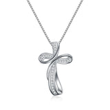 Wholesale Fashionable Cross Pendant Creative Heart Cubic Zirconia Necklace
