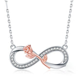Endless of Love with Rose pendant necklace