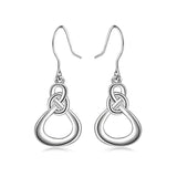 S925 sterling silver earrings Europe and the United States creative eternal knot fashion wild earrings jewelry