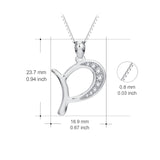 Box Chain Letter P Alphabet Charm Necklace Fashion Women Jewelry