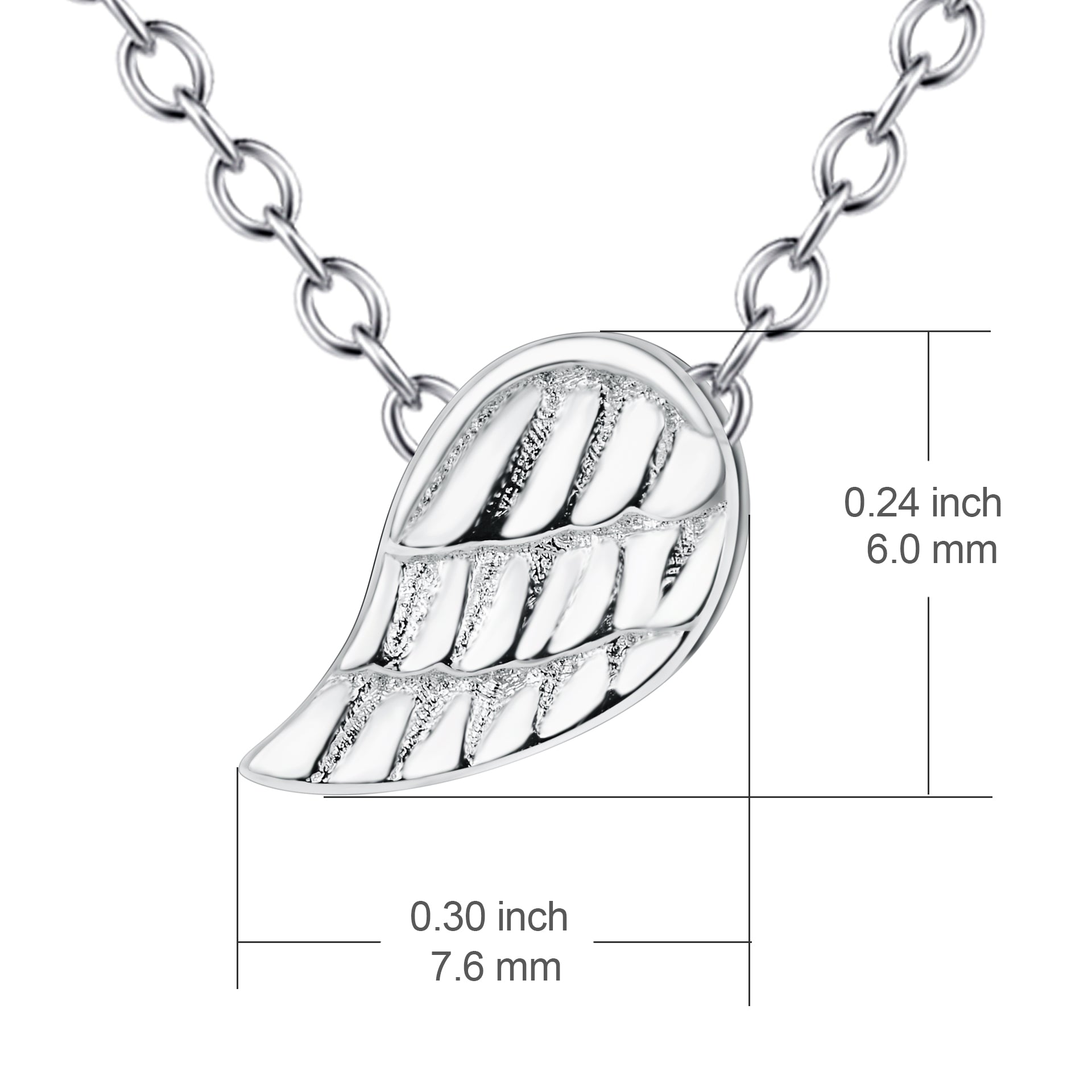 Little Wings Necklace 18 Inch Cable Chain Silver Pendant Necklace