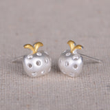 Pineapple Shape Stud Earrings Fruit Shape Sterling Silver Stud Earrings