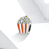 925 Sterling Silver Delicious Popcorn Charm For Bracelet  Fashion Jewelry For Women