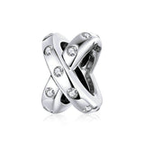 925 Sterling Silver Exquisite Double Layers Cross Charm Precious Jewelry For Women