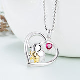 Baby Elephant Heart Shape Infinite Love Necklace Good Plating Necklace