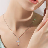 Pearl Cross Necklace Yellow Silver Thread Winding Fashionable Plating Necklace