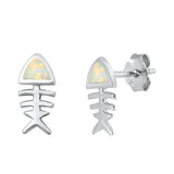  Opal Fish Stud Earrings