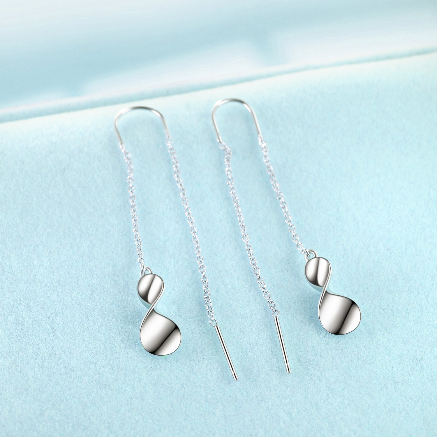 925 Sterling Silver Simple Long Ear Line Earrings Wholesale Tassel Earrings
