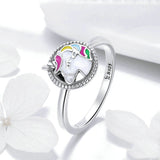 925 Sterling Silver Colorful Animal Finger Rings for Girlfriend Wedding Engagement Jewelry