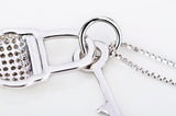 Key Lock Shape Pendant 925 Sterling Silver Wholesale Accessories