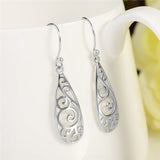 Pattern Hollow Earrings Design Wholesale Silver 925 Female Jewelry