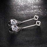 S925 Sterling Silver Creative Korean Fashion Personality Four-Leaf Earrings Earrings Jewelry Cross-Border Exclusive
