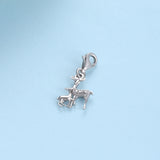 S925 Sterling Silver Creative Jewelry Mother And Child Animal Pendant Ladies Elk Charms