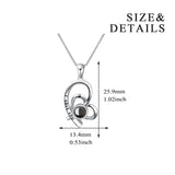 100 Language “I Love You” Necklace 925 Sterling Silver Heart Shaped Love Pendant Necklace With 18inc Chain