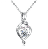 CZ Love Heart Pendant Necklaces