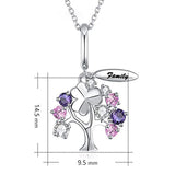 Tree Of Life Necklace 925 Sterling Silver Hoop Necklace For Women