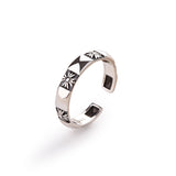 925 Sterling Silver Ring Men And Women Hipster Opening Cross Ring