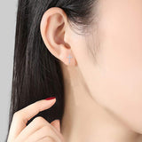 S925 Sleek Minimalist Cross Earrings Jewelry