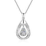 Water-Drop Infinity Necklace with 18 Inch Chain Silver Necklace Wholesale