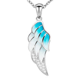 angel's wing chain pendant necklace