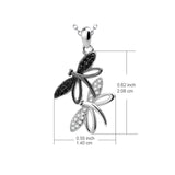 Double Dragonfly Customed Temperament Premiums Hot Sale 925 Sterling Silver Pendant Necklace