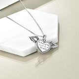 Sterling silver Angle wing heart pendant Memorial Gifts Cremation Jewelry Urn Necklaces for Ashes