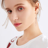 18K Gold Fashion Personality Earrings Moon Tassel Ear Line Ladies Jewelry