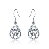 Fashion Drop Shaped S925 Sterling Silver Earrings Wild Celtic Knot Earrings Earrings Jewelry