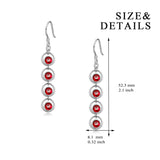 Trendy Jewelry Silver Red Zirconia Earring, Gift Jewelry Custom Earring Jewelry for Women