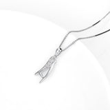A-Z crystal pave alphabet letter pendant style alphabet necklace jewelry for women