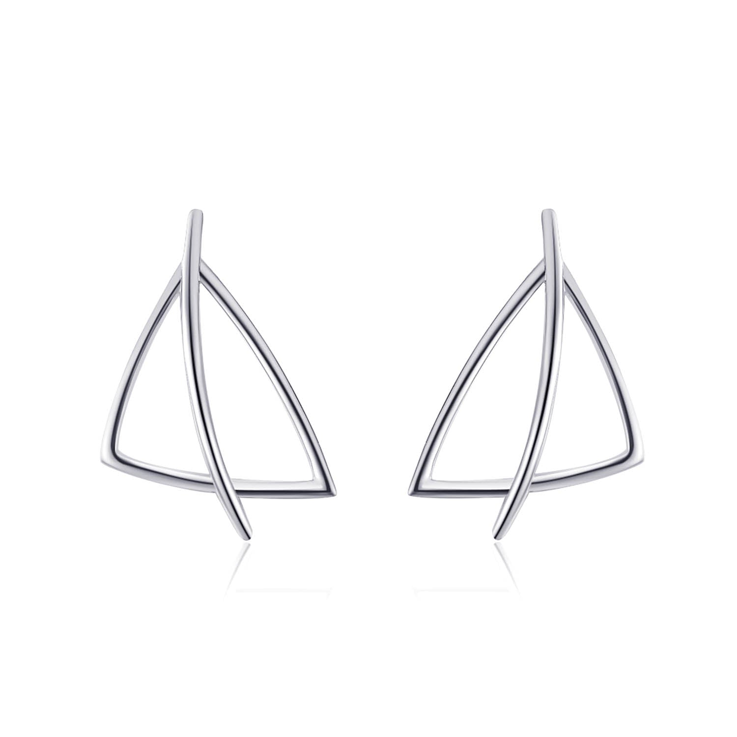Geometric Earrings Triangle Jewelry Little Drop Shipping Silver Earrings