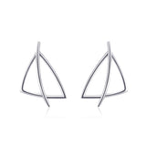 Geometric Earrings Triangle Jewelry Little Drop Shipping Silver Earrings