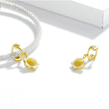 925 Sterling Silver Life-like Poached Egg DIY Bracelets Style Precious Jewelry For Women