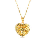 18K Gold Fashion Creative Love Hollow Necklace Ladies Boutique Jewelry
