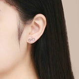 Hot Sale 925 Sterling Silver Infinity Love Infinite Stud Earrings for Women Fashion Earrings Jewelry