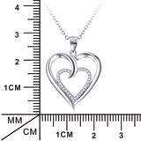Classic Heart Shaped Necklace Loving Cubic Zircon Birthday Gift Jewelry For Woman