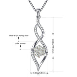S925 Sterling Silver Creative Micro-Set Multi-Drill Goddess Tears Pendant Necklace Female Jewelry Cross-Border Exclusive