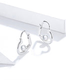 925 Sterling Silver Beautiful Heart silver Stud Earring Fashion Jewelry For Gift