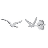 Silver  Seagull Stud Earrings